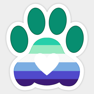 Pride Paw: Gay Man Pride Sticker